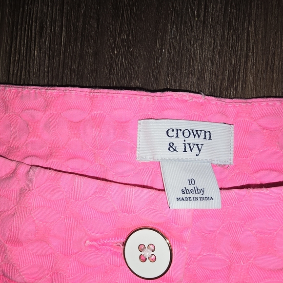 Crown & Ivy Pink Size 10 Scalloped Shelby Shorts - Picture 4 of 6